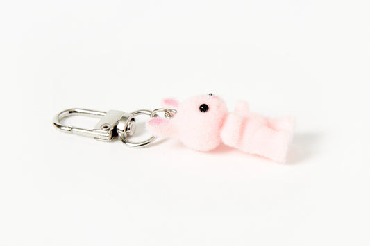 [Art Box] Stand Pink Rabbit Fluffy Keyring