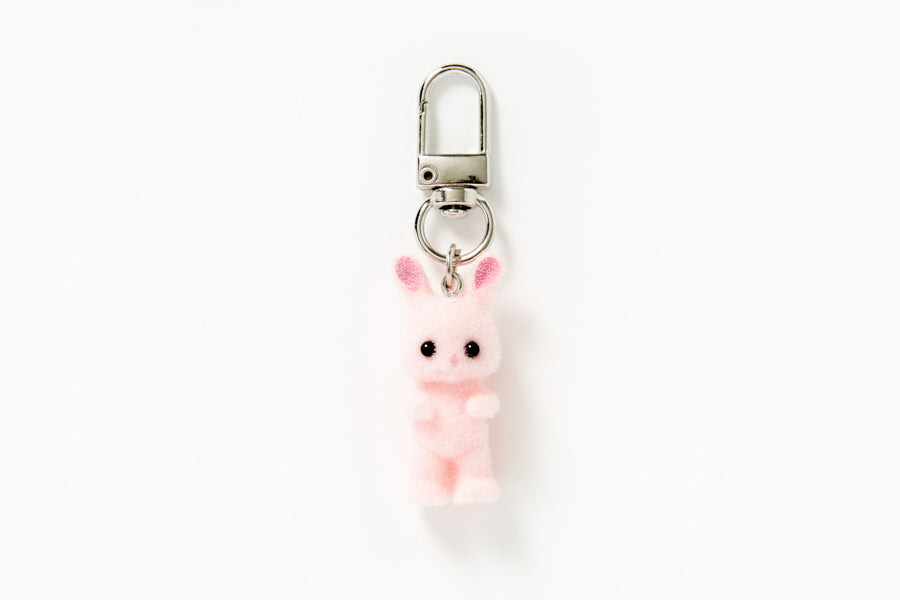 [Art Box] Stand Pink Rabbit Fluffy Keyring