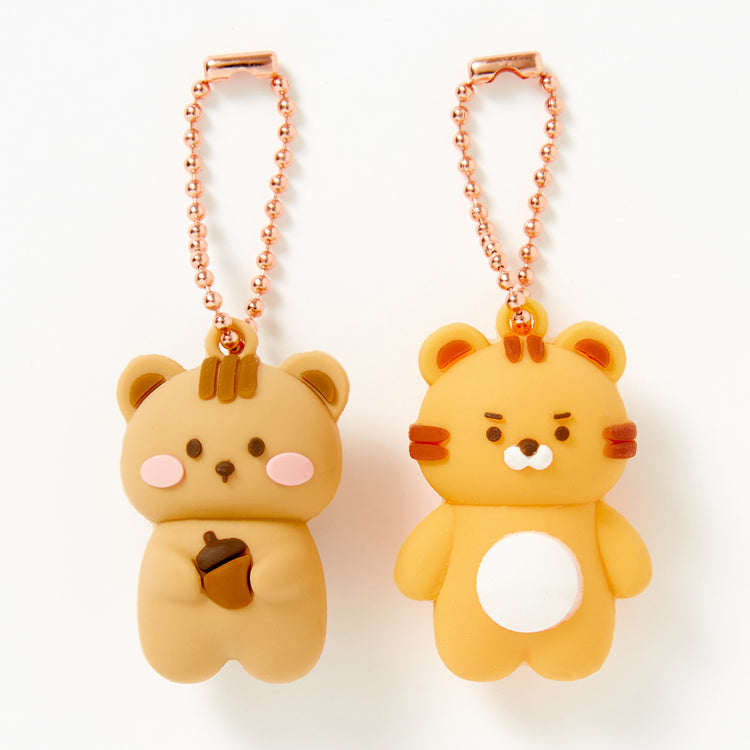 [Art Box] Tiger & Squirrel Keyring Set