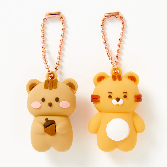 [Art Box] Tiger & Squirrel Keyring Set