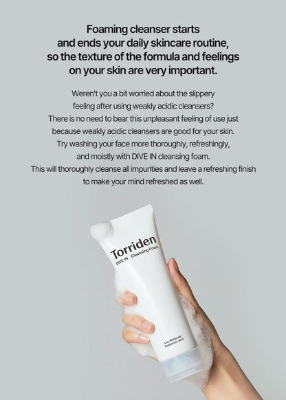 [Torriden] DIVE-IN Low Molecular Hyaluronic Acid Cleansing Foam