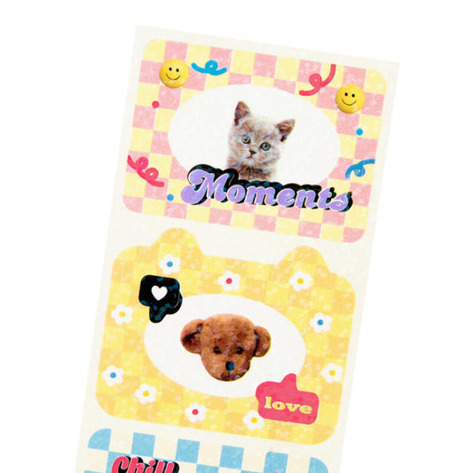 Checker Cat Seal Sticker