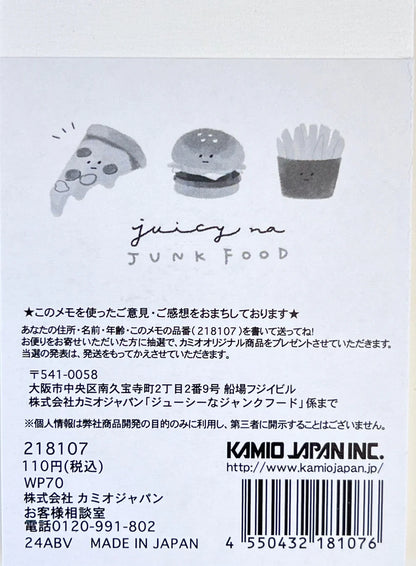 Fast Junk Food Mini Note Pad