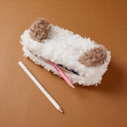 Fuffy Puppy Beige Pouch