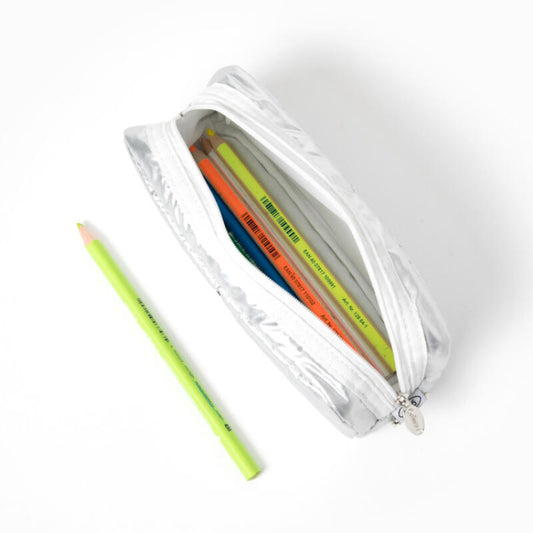 Glossy Silver Multi Pouch