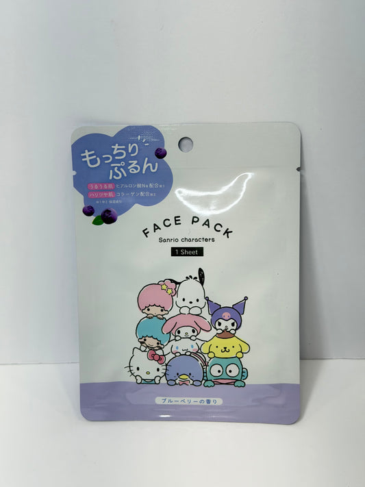 Sanrio Sheet Face Pack-Blueberry