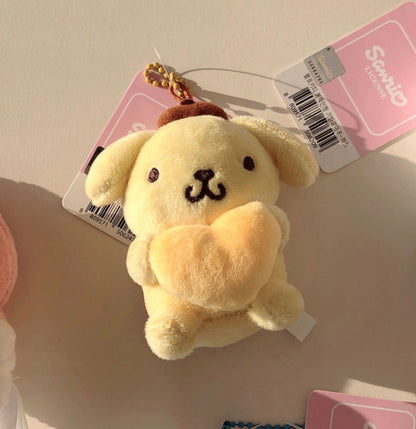 Pompompurin Heart Keychain