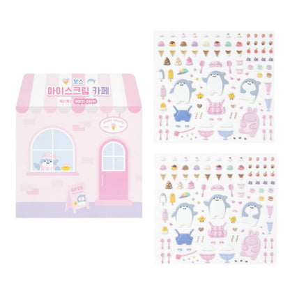 Ice cream cafe sticker