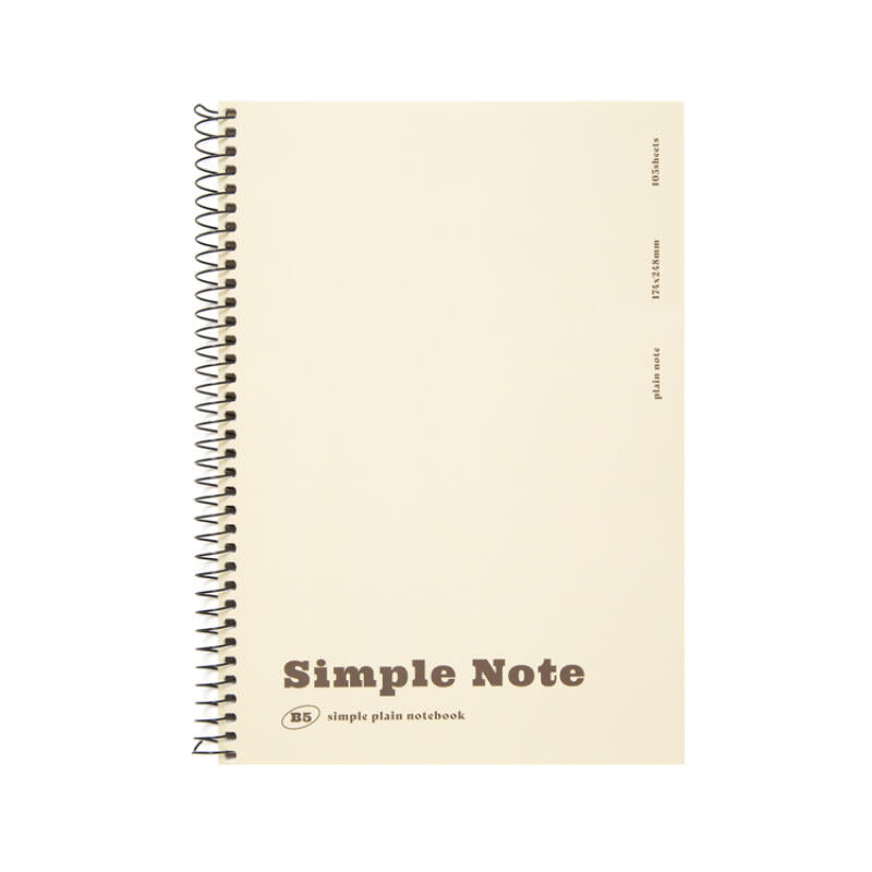 Ivory Plain Spiral Notebook
