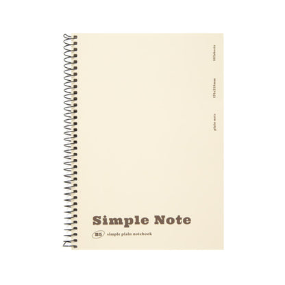 Ivory Plain Spiral Notebook