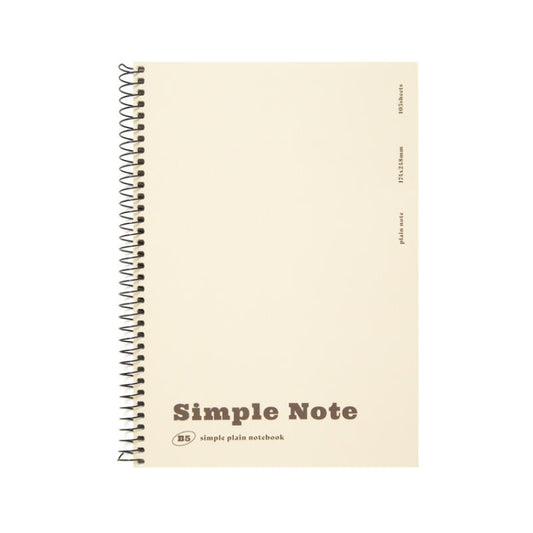 Ivory Plain Spiral Notebook