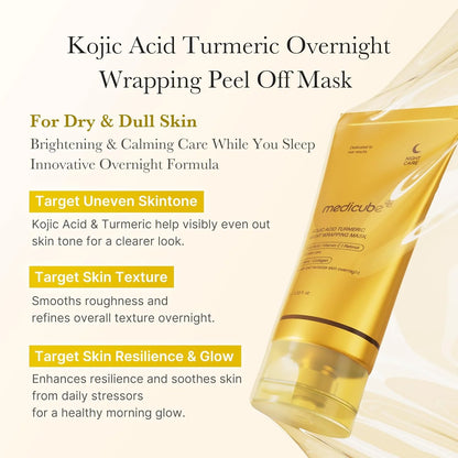 [MEDICUBE] Kojic Acid Turmeric Night Wrapping Mask