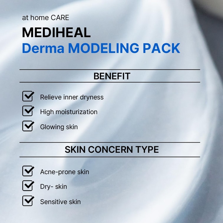[Mediheal] Derma Modeling Pack, Ampoule + Powder Mask - Hyaluronate Moisture