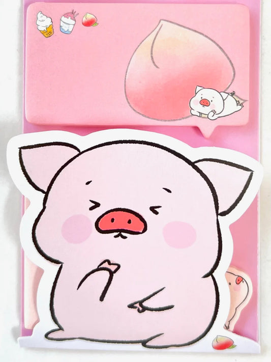 PINK PIG STICKY NOTES