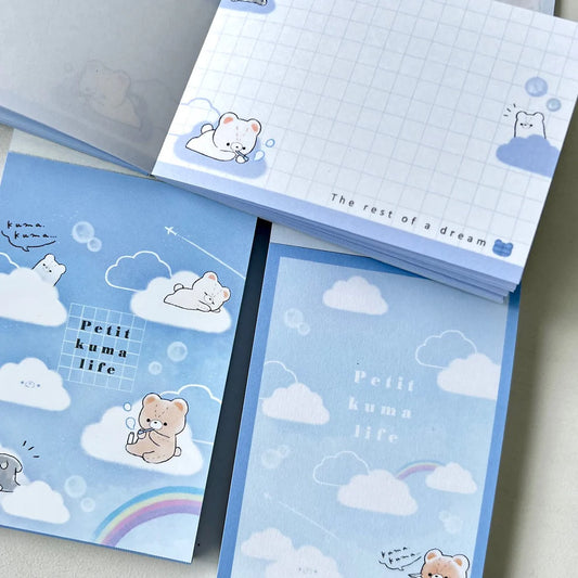 Petit Kuma Bear Cloud Life Mini Notepad