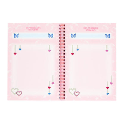 Pink Heart Spiral Notebook