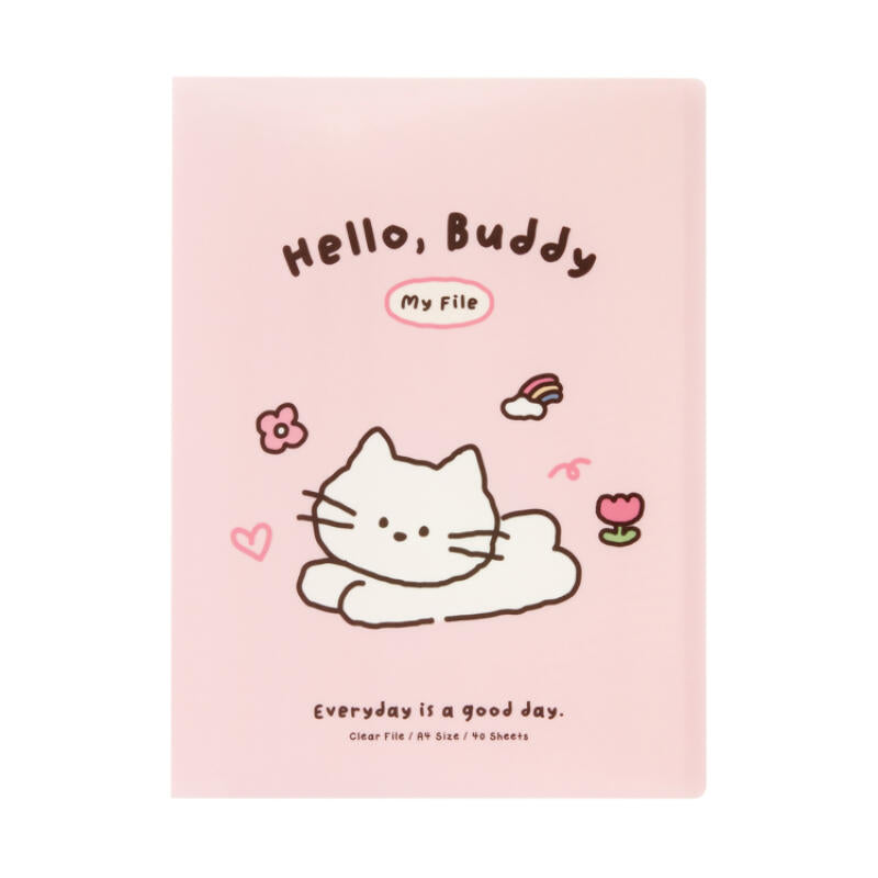 Pink Kitty Clear File
