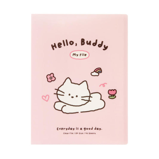 Pink Kitty Clear File