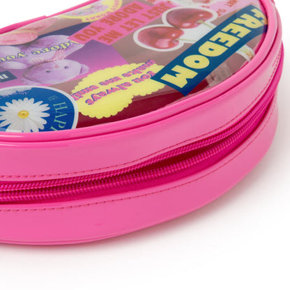 Pink Retro Bear PVC Multi Pouch