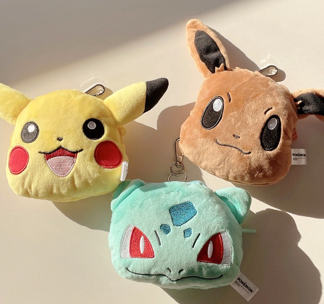 Pokémon Face Plush Pouch Keyring