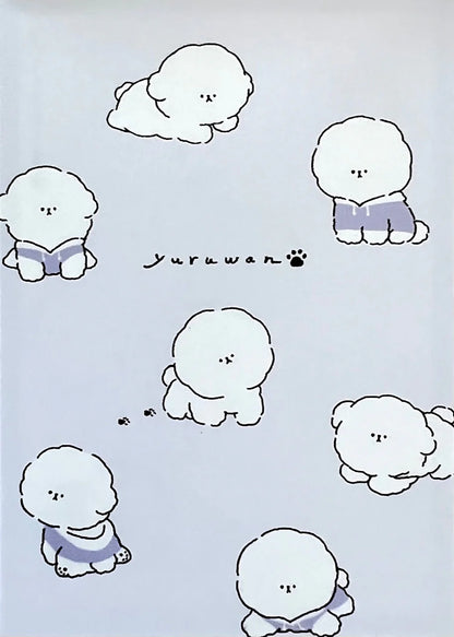 Poodle Dog Yuruwan Chirashi Mini Notepad
