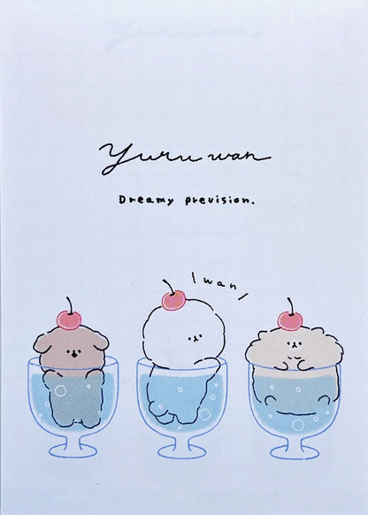 Puppy Dog Dessert Yuru Wan Dreamy Prevision Mini Notepad