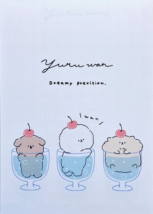 Puppy Dog Dessert Yuru Wan Dreamy Prevision Mini Notepad