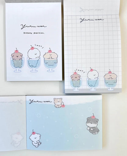 Puppy Dog Dessert Yuru Wan Dreamy Prevision Mini Notepad