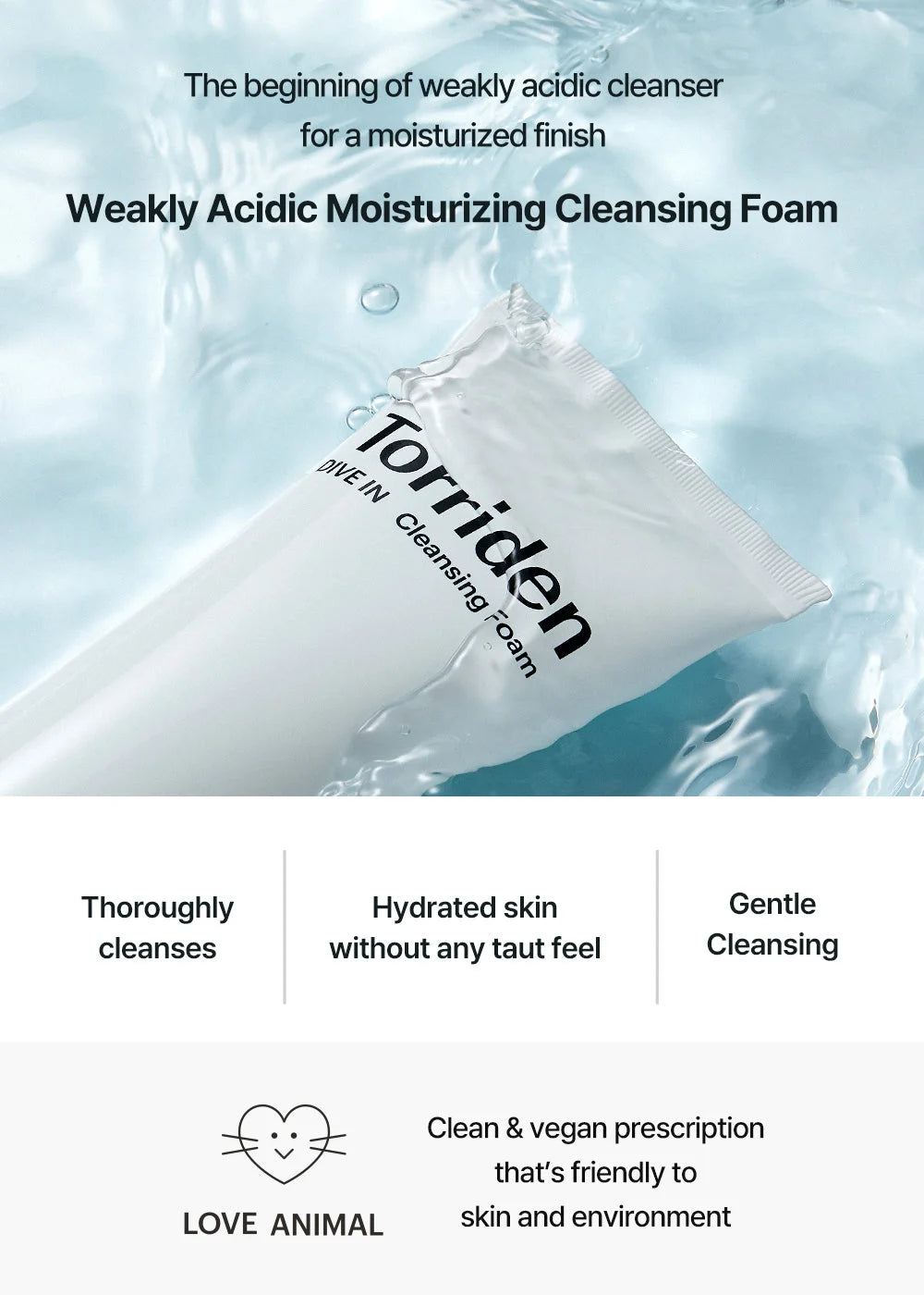 [Torriden] DIVE-IN Low Molecular Hyaluronic Acid Cleansing Foam