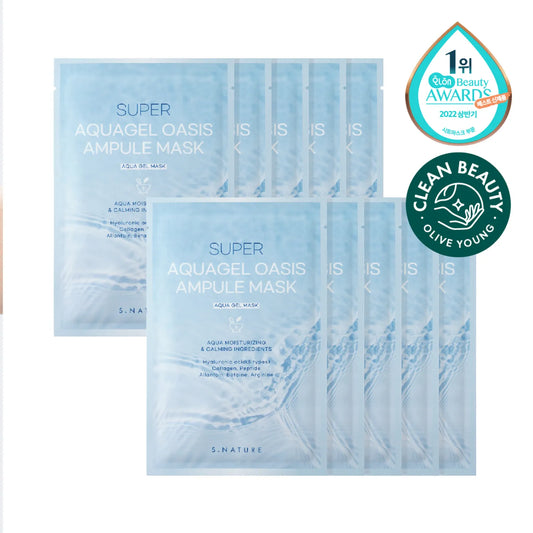 [S.Nature] Super Aqua Gel Oasis Ampoule Mask Sheet 10P