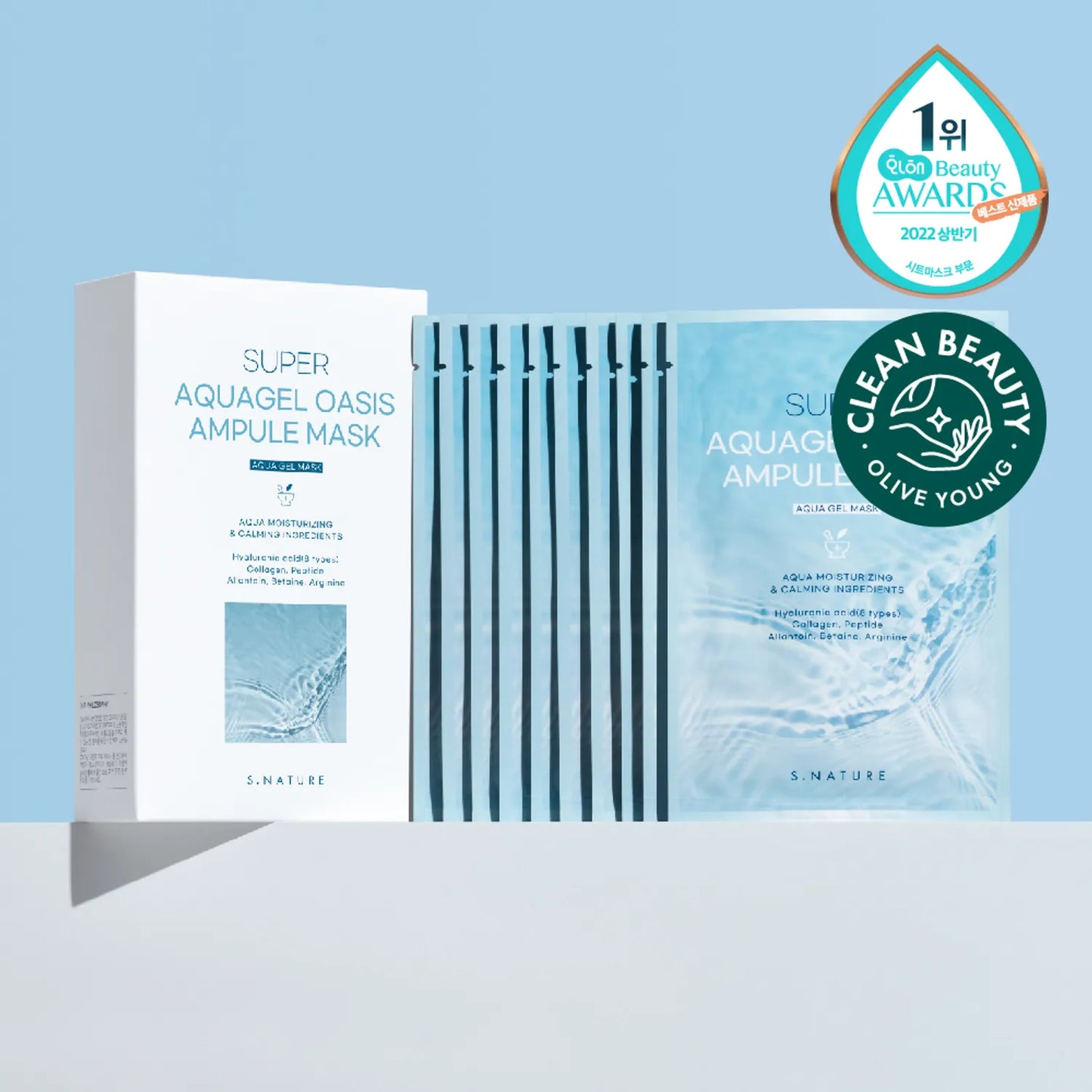 [S.Nature] Super Aqua Gel Oasis Ampoule Mask Sheet 10P