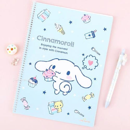 SANRIO LINED SPRING NOTEBOOK - CINNAMOROLL
