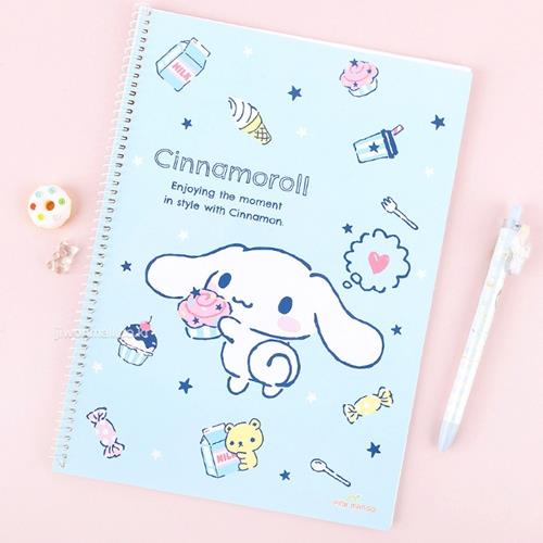 SANRIO LINED SPRING NOTEBOOK - CINNAMOROLL