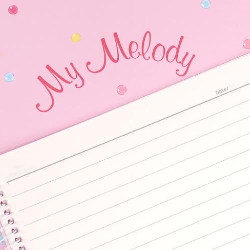 SANRIO LINED SPRING NOTEBOOK - MY MELODY
