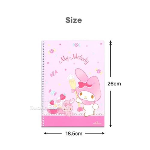 SANRIO LINED SPRING NOTEBOOK - MY MELODY