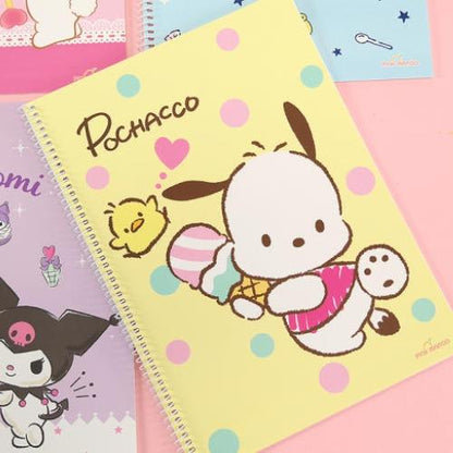 SANRIO LINED SPRING NOTEBOOK - POCHACCO