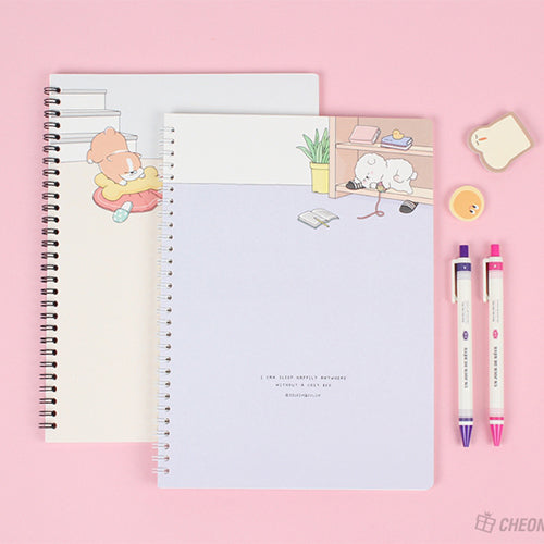 SLEEPING DOG IVORY NOTEBOOK