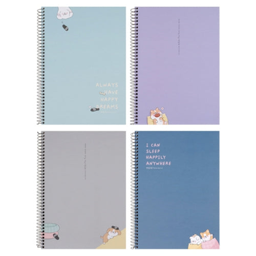 SLEEPING DOG LEFT BOUNDED UNRULED NOTEBOOK