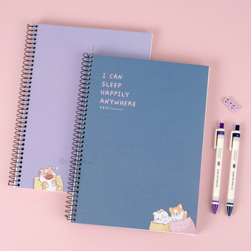 SLEEPING DOG LEFT BOUNDED UNRULED NOTEBOOK