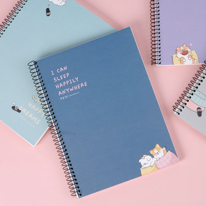 SLEEPING DOG LEFT BOUNDED UNRULED NOTEBOOK