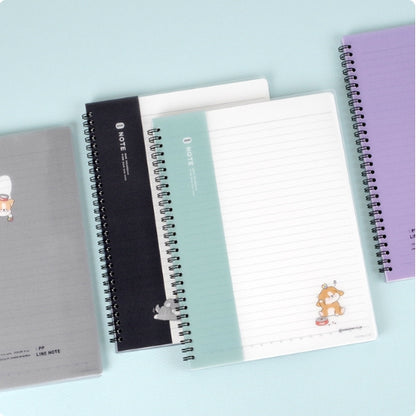 SLEEPING DOG PP RULED NOTEBOOK