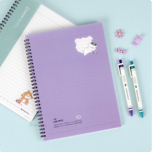 SLEEPING DOG PP RULED NOTEBOOK