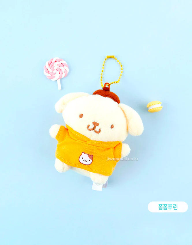 Sanrio Pompompurin Hoodie Keyring 8cm