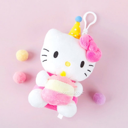 Hello Kitty Birthday Cake Keychain