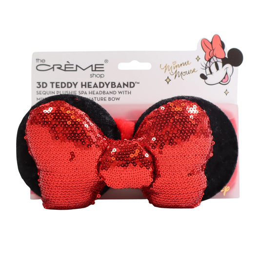[The Crème Shop] X Disney Sequin Bow Spa Headband (Red)