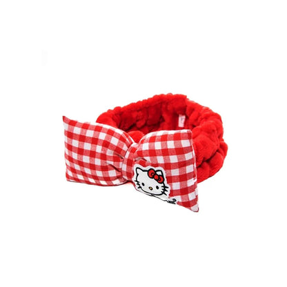 [The Crème Shop] X Hello Kitty Plush Spa Headband (Red Gingham)