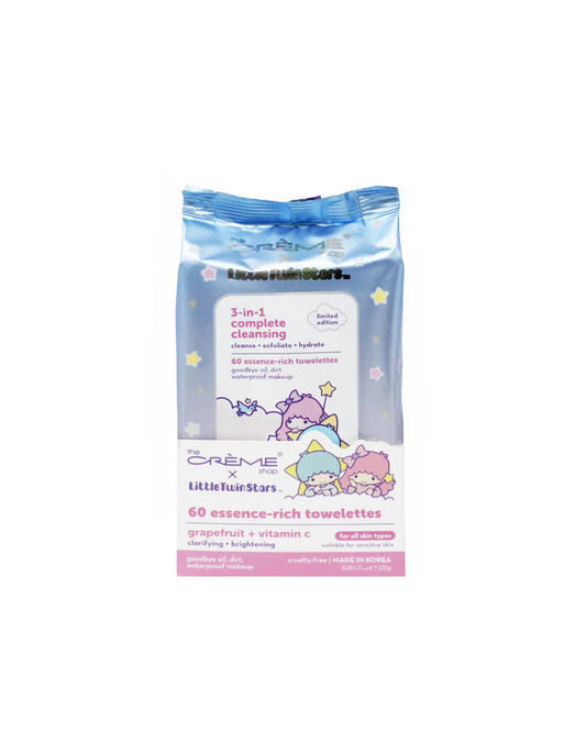 [The Crème Shop] X Little Twin Stars 3-IN-1 Complete Cleansing Towelettes 60PC