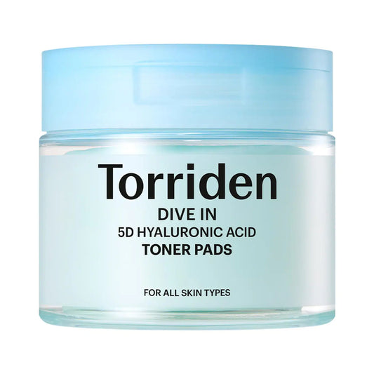 [Torriden] DIVE IN 5D Hyaluronic Acid Toner Pads for Deep Hydration & Exfoliation