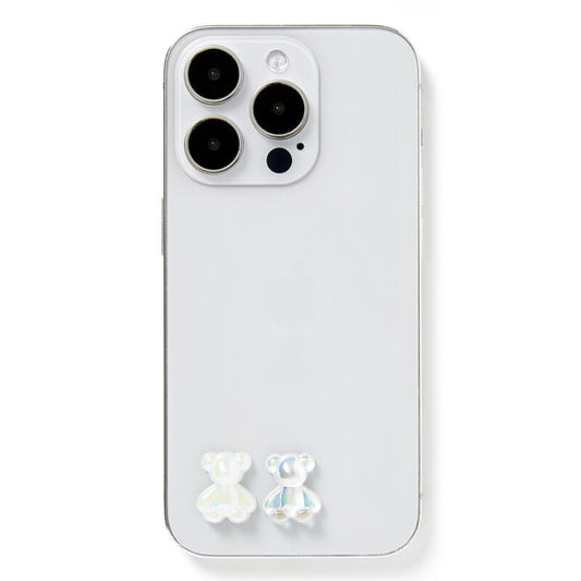 White Teddy Bear Gem Sticker