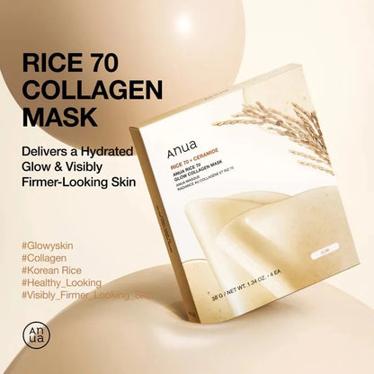 [ANUA] Rice 70 Glow Collagen Mask